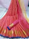 Festival Wear Kora Muslin Silk Saree thumb 5