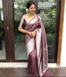 New Arrival Zari Work Lichi Silk Saree