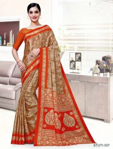 New Collection Uniform Saree For Women by Chetna Sarees