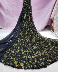 Regular Wear Synthetic Printed saree