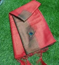 Trendy Collection Soft Copper Zari Silk Saree