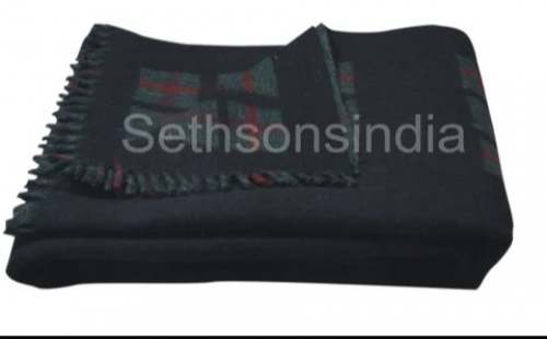 Grey Black Checks Blanket 