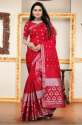 banarasi-silk-red-party-wear-saree-for-women