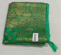 Green color 	Festive Wear Printed  Banarasi Saree
