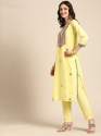  *Women Embroidered Cotton Blend kurta set* thumb 4