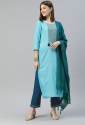 *Women Embroidered Viscose Rayon Blend kurta set* thumb 5