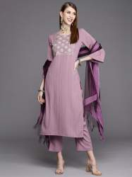 *Women Sequence Embroidered Silk Blend kurta set*