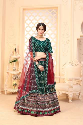 Art Silk Digital Printed Semi Stitched Lehenga choli