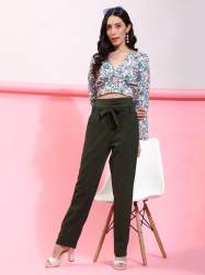 cotton & Lycra Western Card Set Top Bottom Set