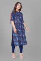 Cotton Printed Foiled Fancy Kurtis thumb 1
