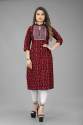 Cotton Printed Kurti with embroidery thumb 2