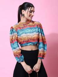 Cotton Printed Western Wear Stylish Tunic Tops