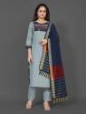 Cottons Blend Embroidery work kurta & Pant with Dupatta Set thumb 3