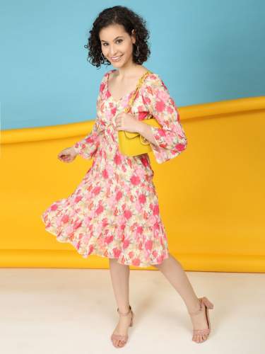 Fancy Georgette Digital Printed Long Western wear Gown
