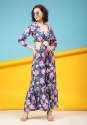 Fancy Georgette Printed Long western Wer Gown