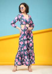 Fancy Georgette Printed Long western Wer Gown