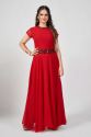 Georgette Plain Western Wear Gown