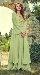Georgtte Plain Embroidery wor gown