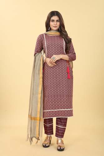 Golaviya House Present RIYA Maroon kurti Set 