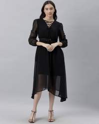 Priya Black Western Style Gown 