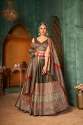 Pure Rera silk with assam Silk Dupatta Wedding Wear Lehenga choli thumb 2