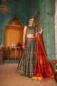Pure Rera silk with assam Silk Dupatta Wedding Wear Lehenga choli thumb 8