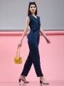 Pure Viscose Plain Dyed Jumpsuits 