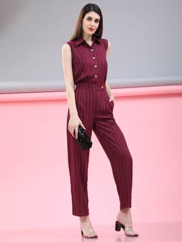 Pure Viscose Plain Lining Jumpsuits 