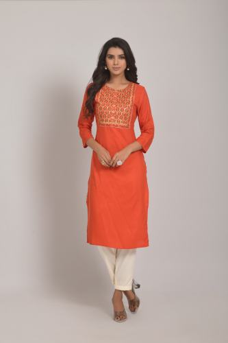 Viscose Blend Sequence Work Kurti & Set