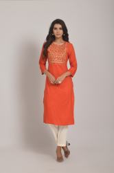 Viscose Blend Sequence Work Kurti & Set