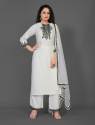 Viscose Rayon blend Embroidery work Kurta & Pant with dupatta Set