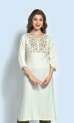 Viscose Rayon embroidery Kurti