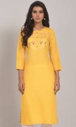Women Sequence Embroidery Cotton kurti