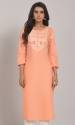 Women Sequence Embroidery Cotton kurti thumb 5