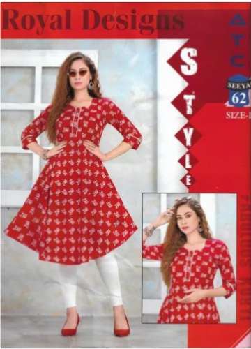 Ladies printed fancy Casual wear Umbrella Tops by sripal Textiles