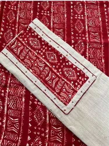 Ladies Cotton Khadi Patch Work dress material by MAHAVEER SALES CORPORATION