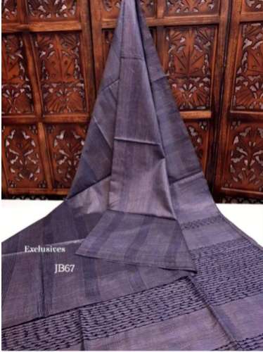 Purple Party Wear Bhagalpur Cotton Saree by MAHAVEER SALES CORPORATION