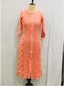 Ladies Stylish Traditional  chikan fancy Cotton Kurtis 