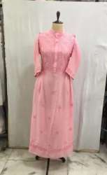 pink color designer fancy chikan Party Wear Kurtis