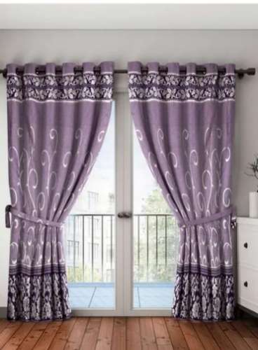 Bianca Purple Printed Indoor Double window Curtain
