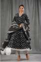Black color rinted cotton fancy Designer Anarkali suit