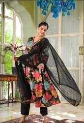 Fancy Embroidery Mirror Work Aliya Cut Suit