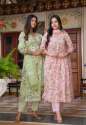 Ladies Party wear Cotton Alia cut 3pc suit 