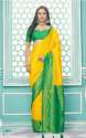 Green color Softy Kubera Wedding Wear Pattu Sarees  thumb 3