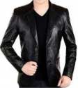 stylish-black-leather-blazer-for-men