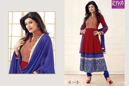 Fancy Printed Anarkali Salwar Suit by Riya Designers
