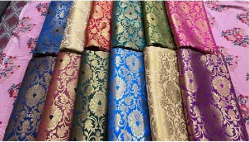 Handloom Silk Banarasi Brocade Fabric by Hayat Fabrics