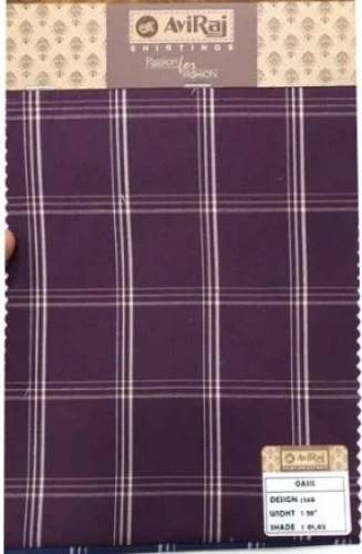 Checkered Poly Cotton shirting Fabric by Mayank SYN Fab