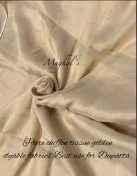 Pure Chiffon Tissue golden dyeable Fabric