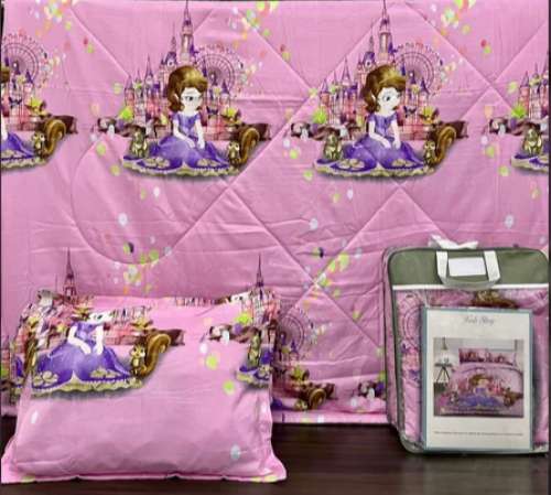 Kid story double bed comforter set  by T R Handloom